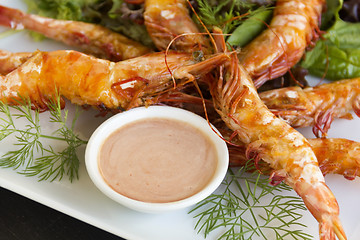 Image showing Grilled Shrimps