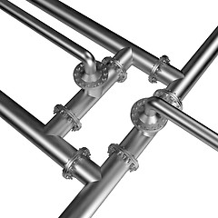 Image showing Metal pipes