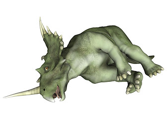 Image showing Wounded Dinosaur Styracosaurus