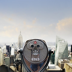 Image showing View of Manhattan skyline