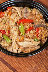 Image showing Rice chicken vegetable