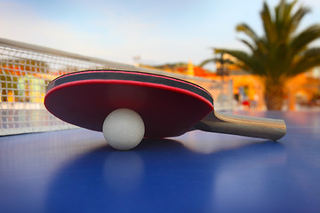 Image showing Ping-pong table at luxury hotel