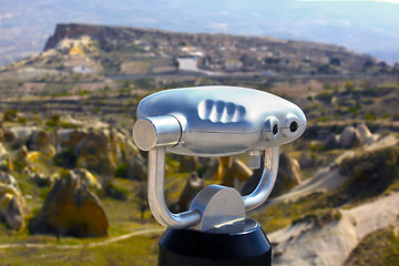 Image showing binoculars and Cappadocia