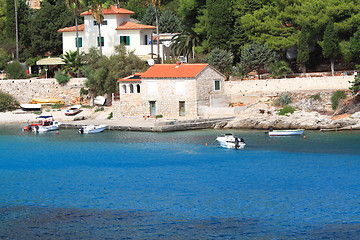 Image showing Turquoise sea in Croatia Vis Island