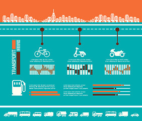 Image showing Transportation Infographic Template.