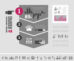 Image showing Social Media Infographic Template.