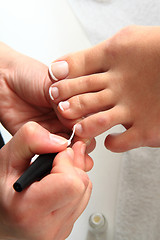 Image showing pedicure - working with nails