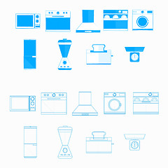 Image showing Icons for household equipment