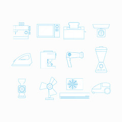 Image showing Icons for household appliances