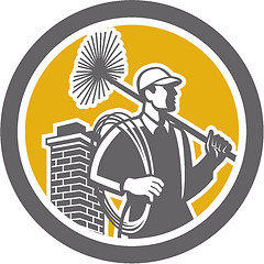 Image showing Chimney Sweeper Worker Retro 