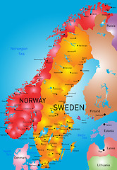 Image showing Norway and Sweden