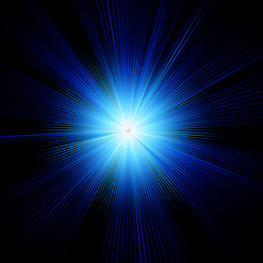 Image showing Blue color design with a burst. EPS 10