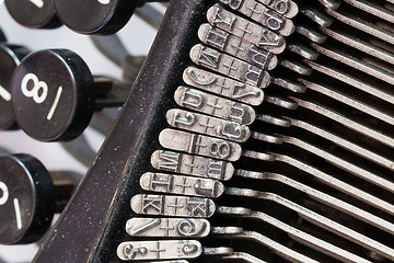 Image showing Detail of an old typewriter