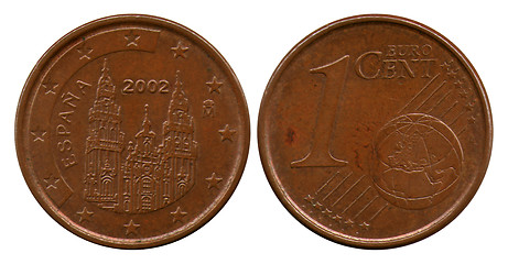 Image showing one cent, United Europe, Spain, 2002