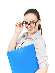 Image showing business woman with glasses