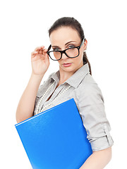 Image showing business woman with glasses