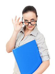 Image showing business woman with glasses