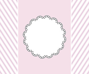 Image showing Template frame design for greeting card