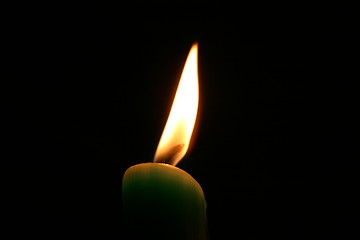 Image showing candle in dark