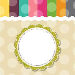 Image showing Template frame design for greeting card