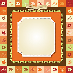 Image showing Cool template frame design for greeting card