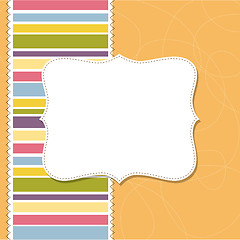 Image showing Cool template frame design for greeting card