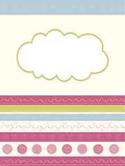 Image showing Template frame design for greeting card