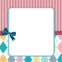 Image showing Template frame design for greeting card