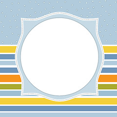 Image showing Template frame design for greeting card