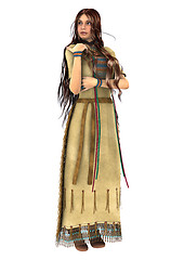 Image showing Native American Young Woman