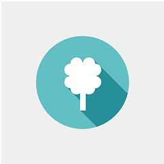 Image showing abstract tree icon illustration. Flat design style