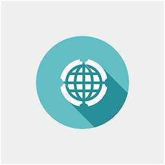 Image showing Globe Icon vector illustration. Flat design style