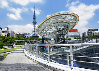 Image showing Nagoya, Japan city skyline with Nagoya Tower. 