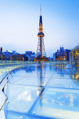 Image showing Nagoya, Japan city skyline with Nagoya Tower. 