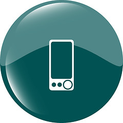 Image showing multimedia smartphone icon, button, graphic design element