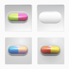 Image showing Illustration of colored pills