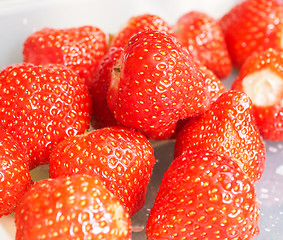 Image showing Fresh red strawberries