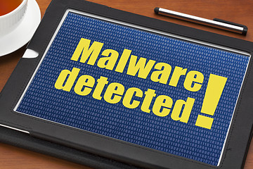 Image showing malware detected alert 