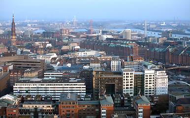 Image showing Hamburg top panoramic view