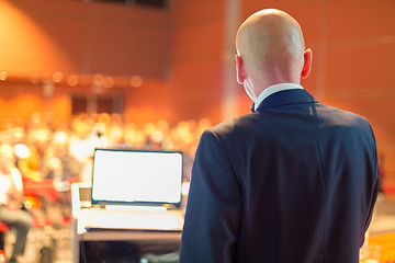 Image showing Speaker at Business Conference and Presentation.