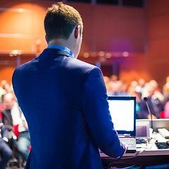 Image showing Speaker at Business Conference and Presentation.