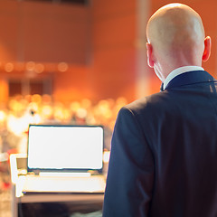 Image showing Speaker at Business Conference and Presentation.