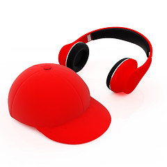 Image showing cap and headphones