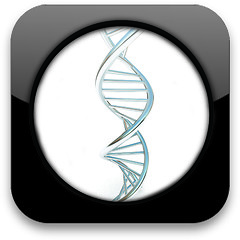 Image showing Glossy icon with DNA