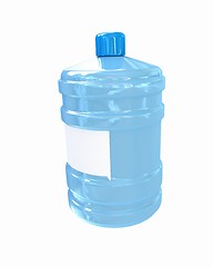 Image showing Bottle with clean blue water 