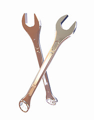 Image showing Crossed wrenches 