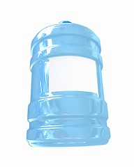 Image showing Bottle with clean blue water 