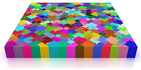 Image showing Many-colored puzzle pattern