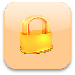 Image showing icon with gold lock 