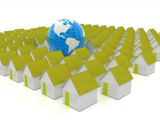 Image showing Houses and Earth 